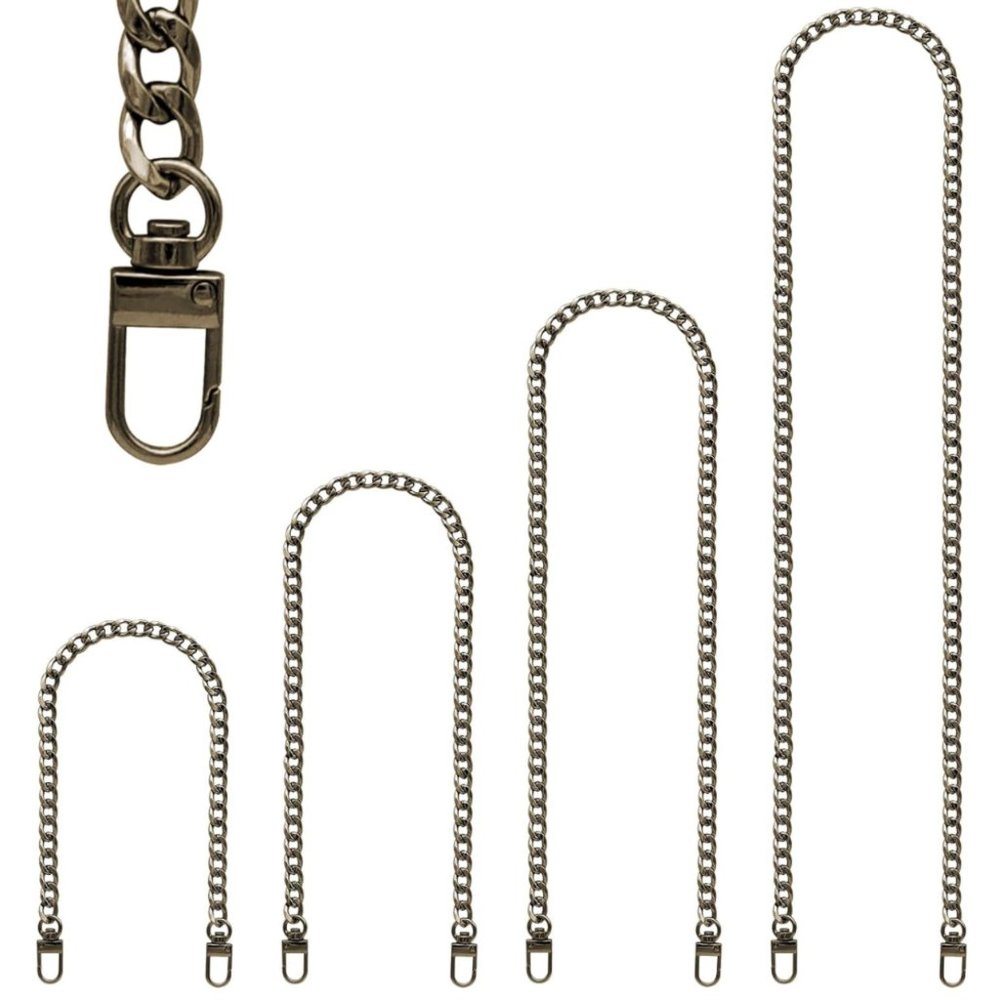 Set of Four ANTIQUE BRONZE Purse Chains Shoulder/Crossbody/Wristlet - UNBRANDED